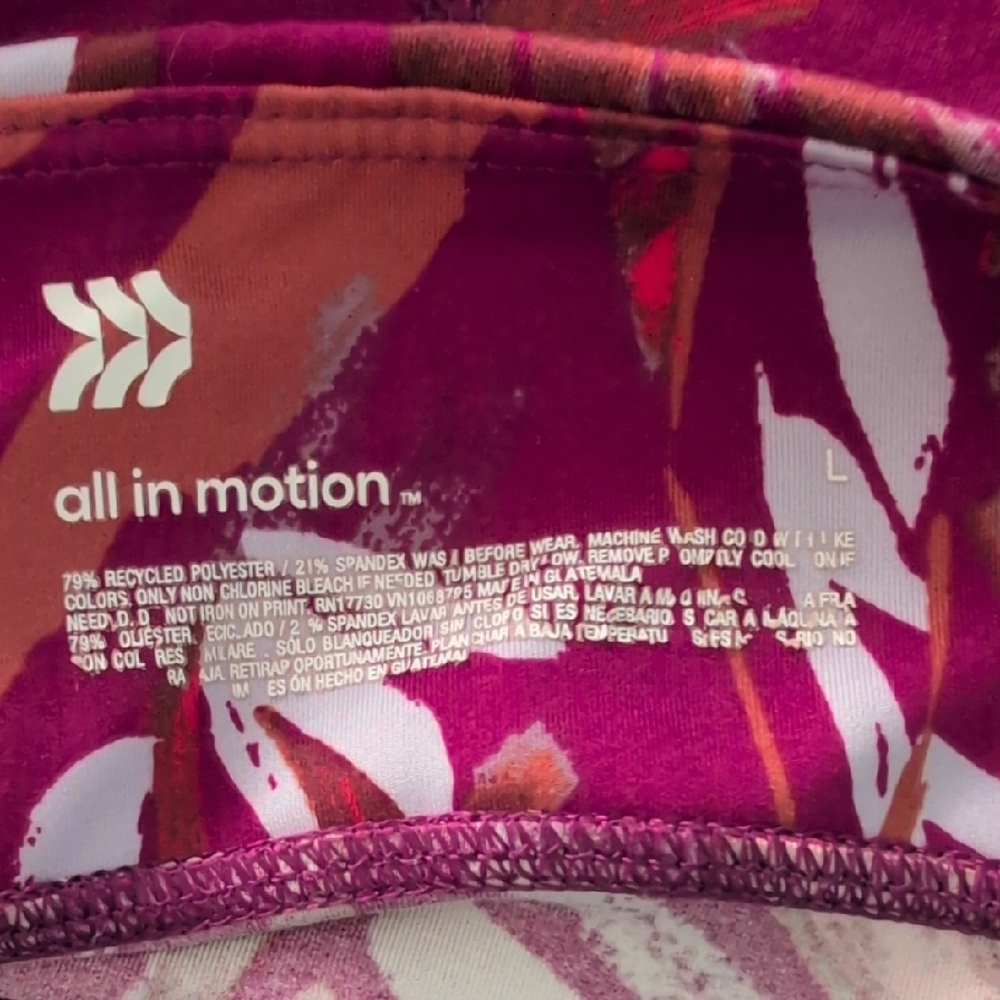 All in Motion Women's Bike Shorts - Pink and White